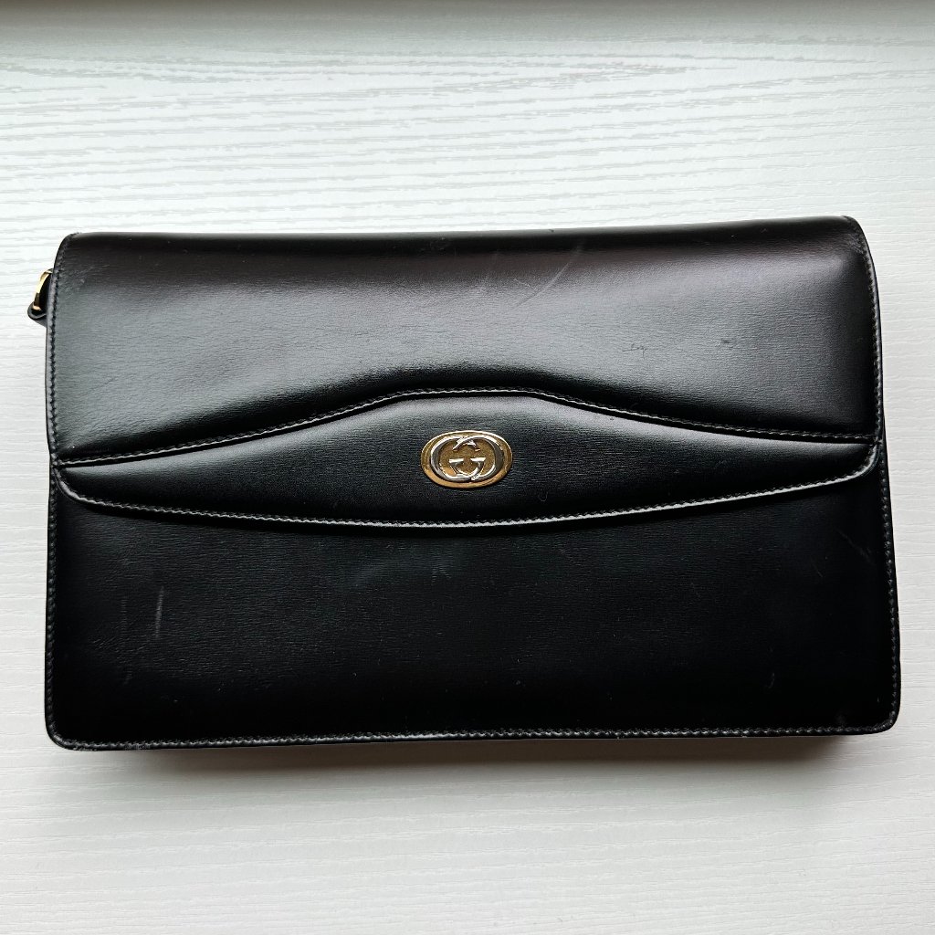 Vintage Gucci Black Crossbody Bag
